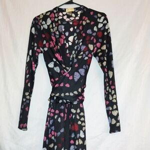 Issa London Multicolor Heart Long Sleeve Dress